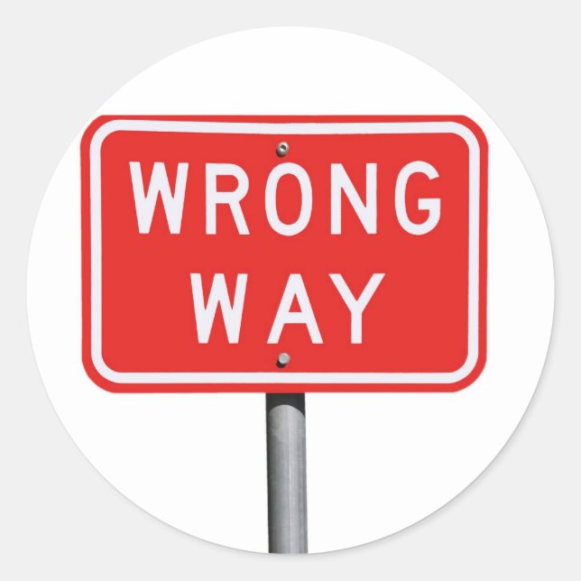 Sticker Rond Signal de voie incorrect (Devant)