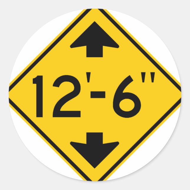 Sticker Rond Signal routier de signalisation à faible dégagemen (Devant)