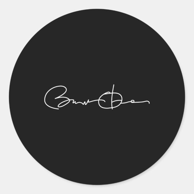 Sticker Rond Signature de Barack Obama (Devant)