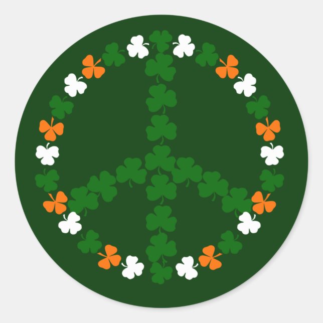 Sticker Rond Signature de paix irlandaise (Devant)