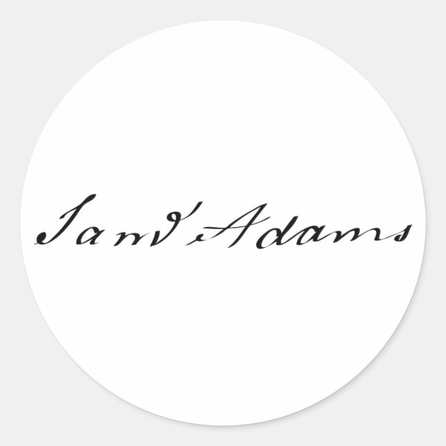 Sticker Rond Signature de Sam Adams (Devant)