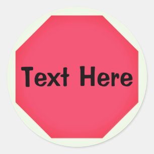 Sticker Rond SIGNE D'ARRÊT Personnalisé Emoji