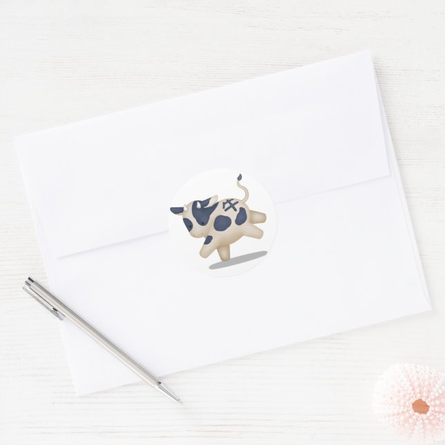 Sticker Rond SIGNE D'Astrologie Zodiac Ox Cute (Enveloppe)
