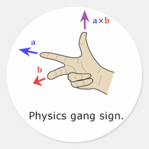 Sticker Rond Signe de gang physique de la règle de droite