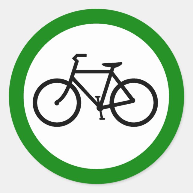 STICKER ROND SIGNE DE LA ROUTE DE VÉLO (Devant)