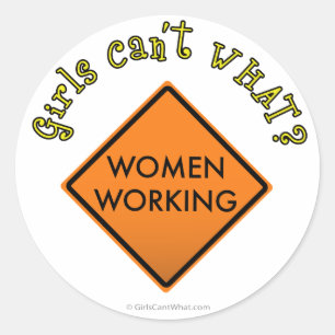 Sticker Rond SIGNE DE LA ROUTE DES TRAVfemmes