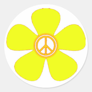 STICKER ROND SIGNE DE PAIX