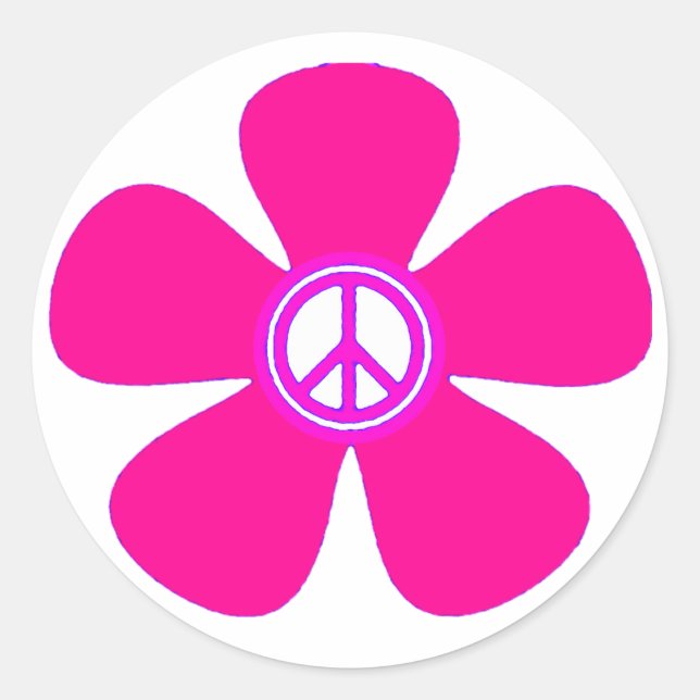 STICKER ROND SIGNE DE PAIX (Devant)