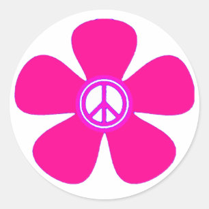STICKER ROND SIGNE DE PAIX
