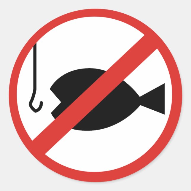 Sticker Rond Signe de pêche - Signe des prochains jours (Devant)
