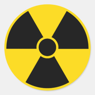 Sticker Rond Signe de risque d'irradiation