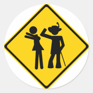 Sticker Rond SIGNE DE ROUTE Pimp Backhand