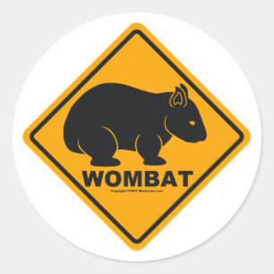Sticker Rond Signe de wombat