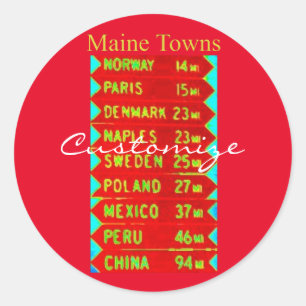 Sticker Rond SIGNE DES VILLES DU Maine Thunder_Cove
