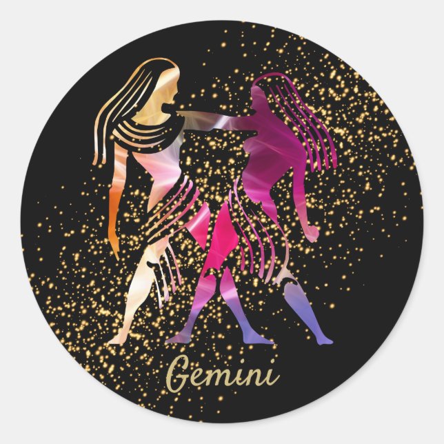 Sticker Rond SIGNE GÉMini - Zodiaque (Devant)