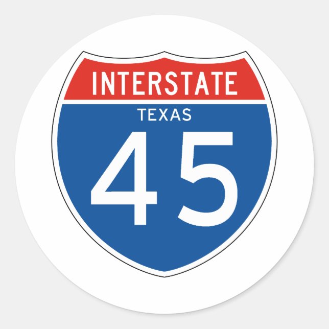 Sticker Rond SIGNE INTERÉTAIRE 45 - Texas (Devant)