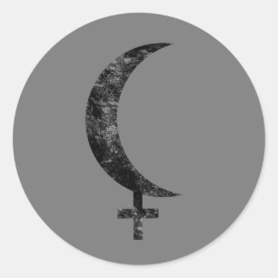 Sticker Rond Signe Lilith Black Moon Astrologie ésotérique