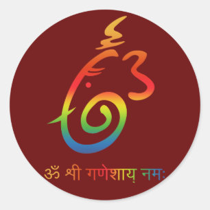 Sticker Rond Signe Lord Ganesha