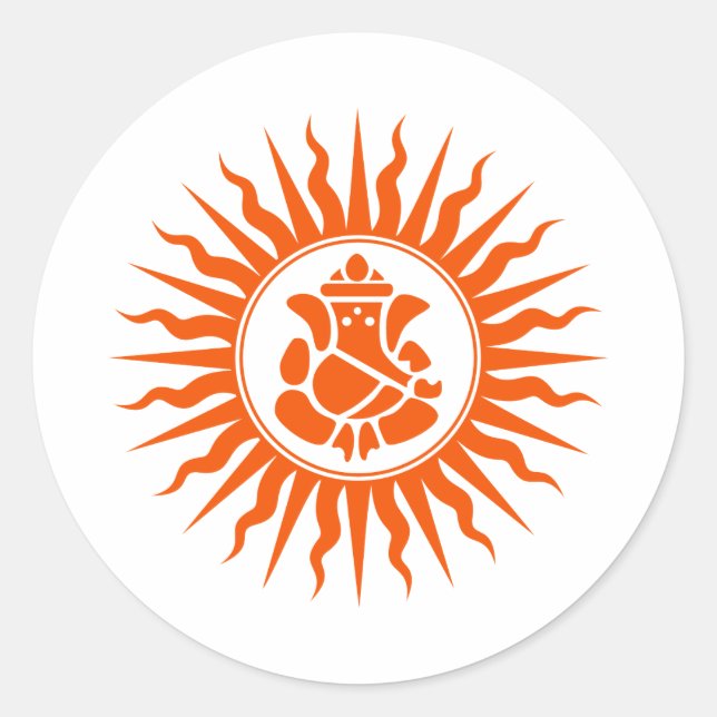 Sticker Rond Signe Lord Ganesha (Devant)
