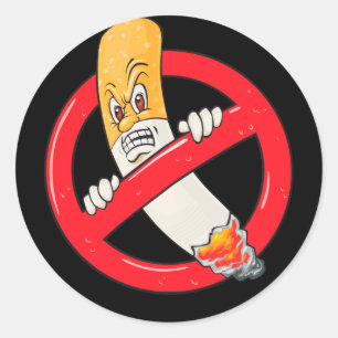 Sticker Rond Signe non-fumeurs