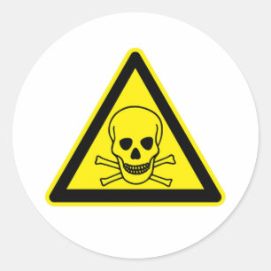 Sticker Rond Signe toxique