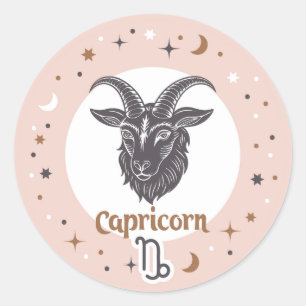 Sticker Rond SIGNE Zodiaque Capricorne