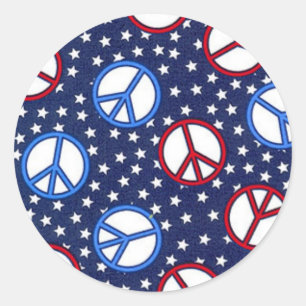 Sticker Rond Signes de paix