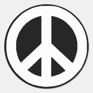 Sticker Rond Signes de paix