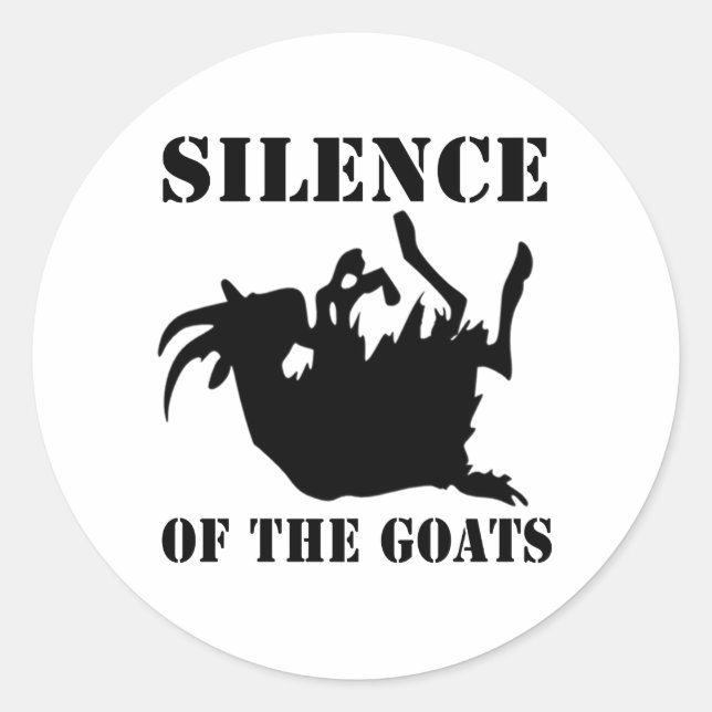 Sticker Rond Silence des chèvres (Devant)
