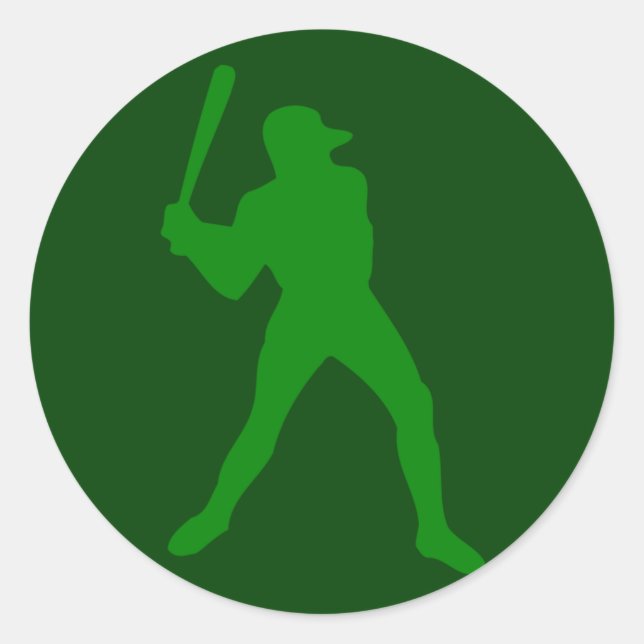 Sticker Rond silhouette de baseball (Devant)