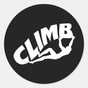 Sticker Rond Silhouette de la Escalade de la Boulderie