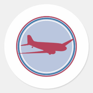 Sticker Rond silhouette de l'avion