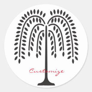 Sticker Rond Silhouette de Weeping
