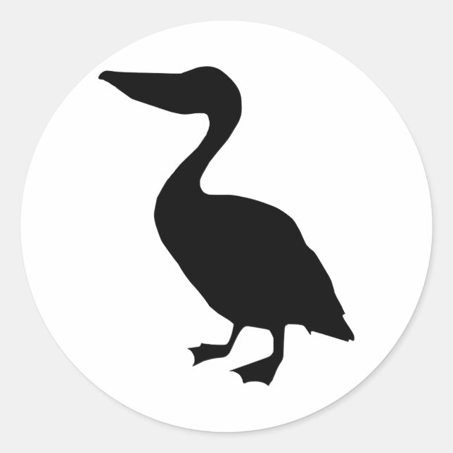 Sticker Rond Silhouette pélicane (Devant)
