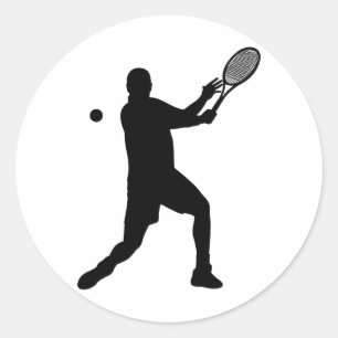 Sticker Rond silhouettes de tennis
