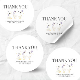 Sticker Rond Silly Goose Baby Shower