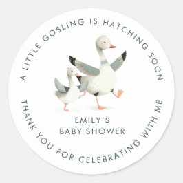 Sticker Rond Silly Goose Favor Thank You Baby Shower