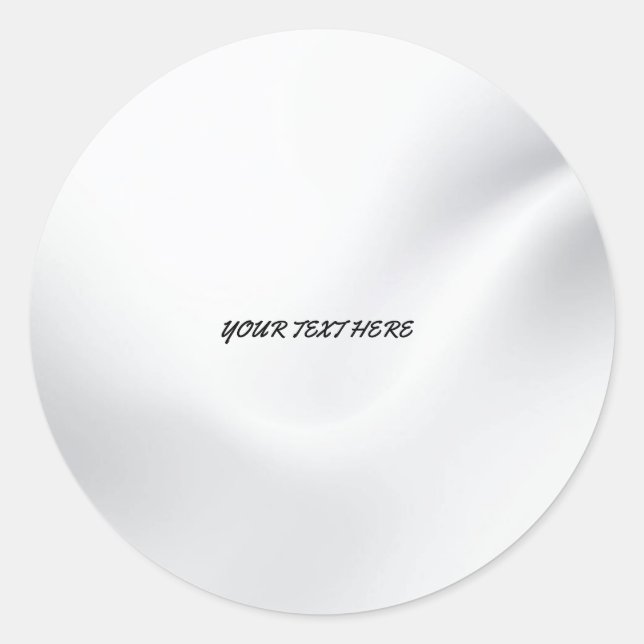 Sticker Rond Silver personnalisé ajouter votre texte (Devant)
