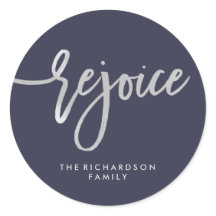Silver Rejoice | Script moderne sur Midnight Blue