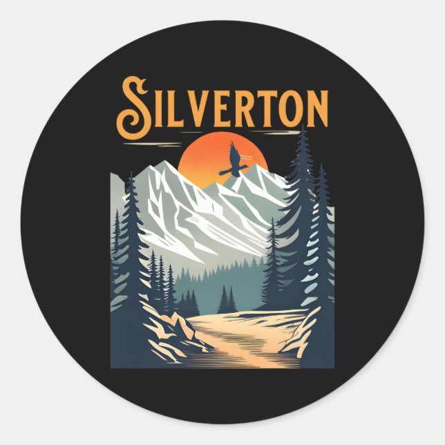 Sticker Rond Silverton Randonnée (Devant)