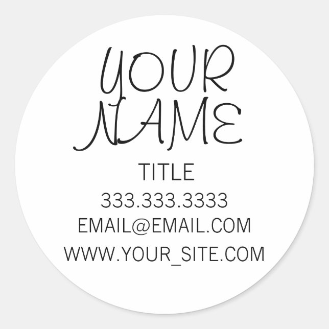 Sticker Rond Simple à main libre (Devant)