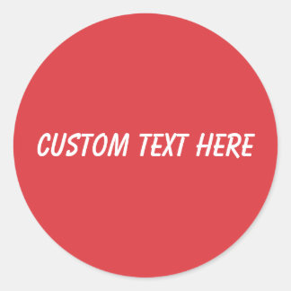 Sticker Rond Simple Coquelicot rouge uni
