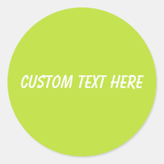 Sticker Rond Simple couleur solide clair acide vert citron