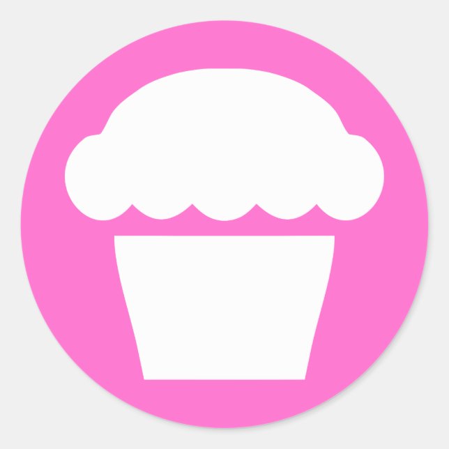 Sticker Rond simple cupcake (Devant)