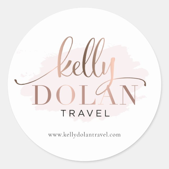 Sticker Rond Simple Élégant Ajouter Un Logo Personnalisé (Devant)