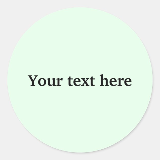 Sticker Rond Simple et élégant ajouter votre texte personnalisé (Devant)