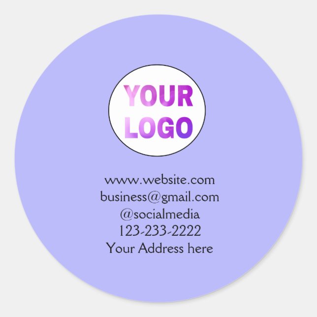 Sticker Rond simple et minimal ajouter votre logo/design ici cl (Devant)