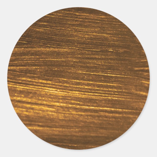 Sticker Rond Simple Faux Gold. (Devant)