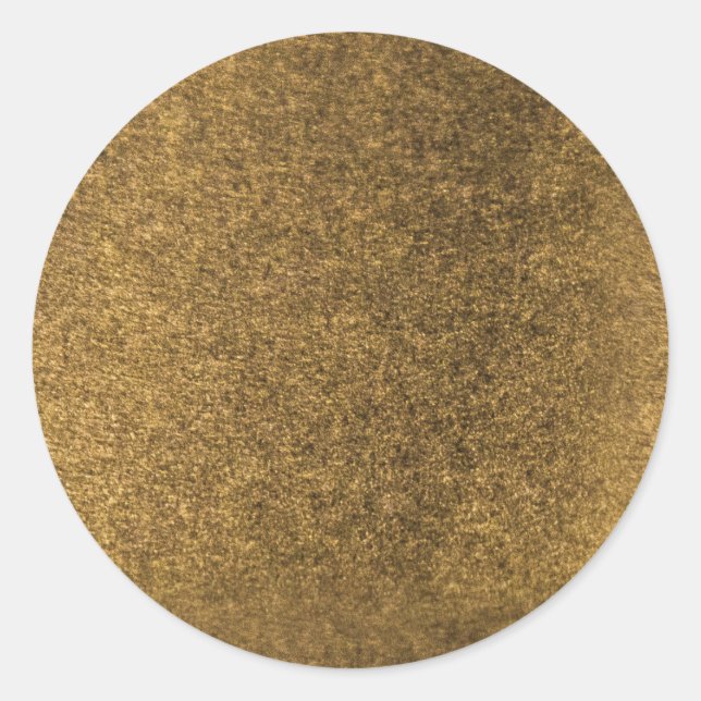 Sticker Rond Simple Faux Gold Foil. (Devant)