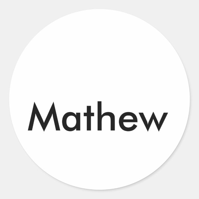 Sticker Rond simple initiale lettre monogramme ajoutez votre no (Devant)